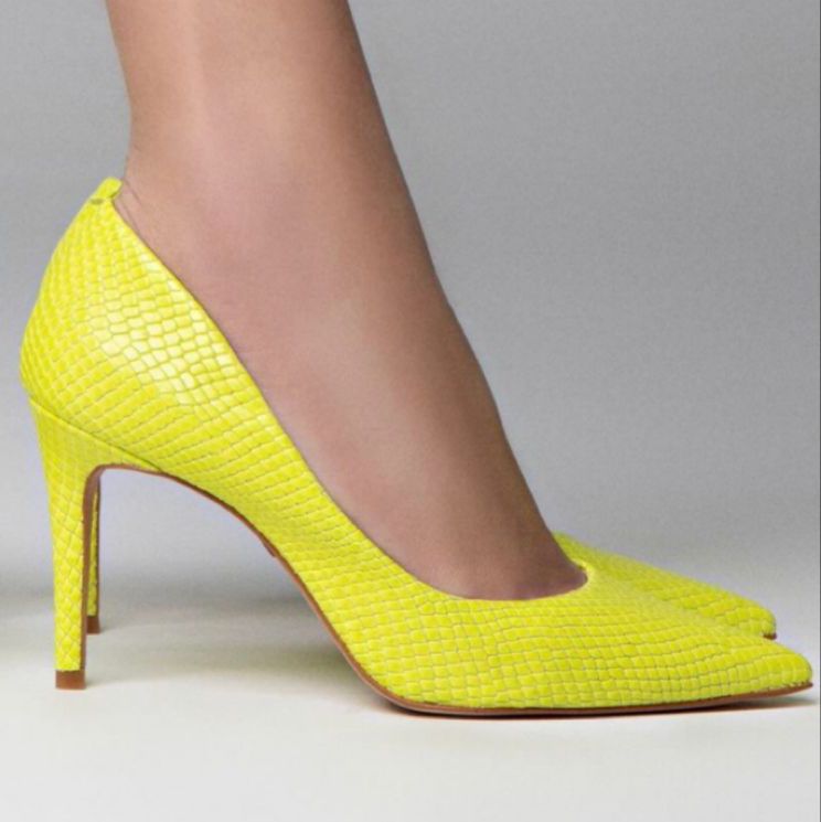Scarpin Snake Verde Lima Salto Médio Carrano - Lilian Soares -