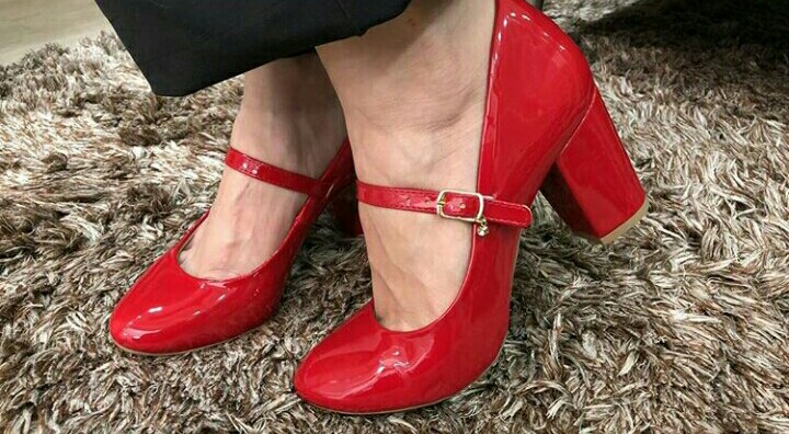 sapato boneca vermelho verniz