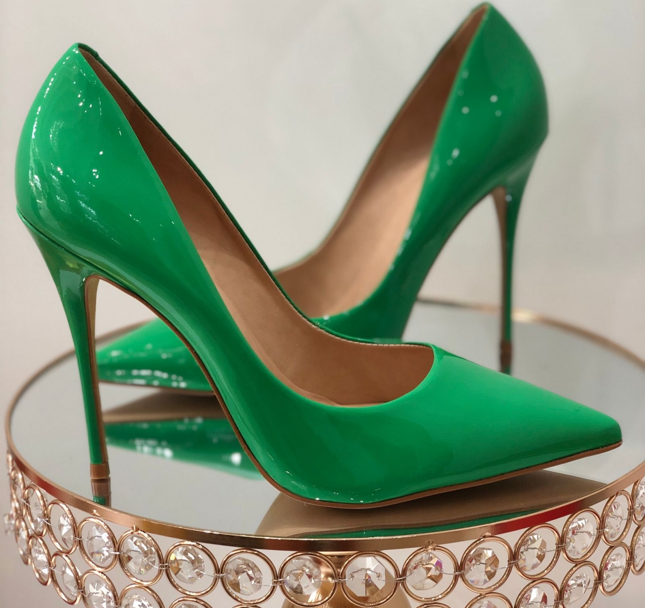 Scarpin Verde Folha Verniz Carrano - Lilian Soares -