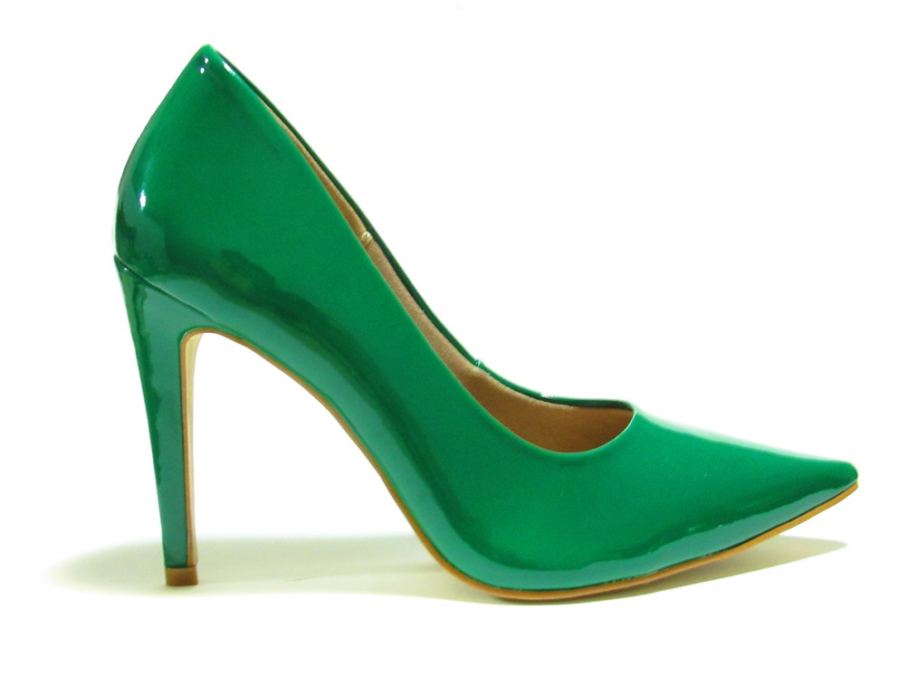 scarpin verde bandeira
